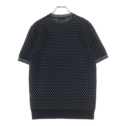 Dior Homme Newave New Wave Rib Logo Dot All Over Pattern Wool Short Sleeve Knit — view 2