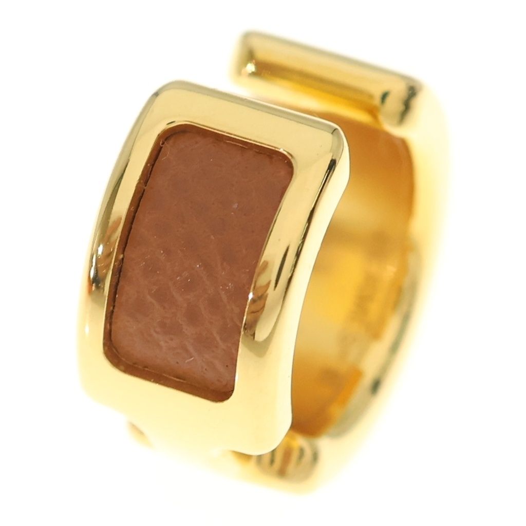 Hermes Olympe PM Gold Brown Earring — view 2
