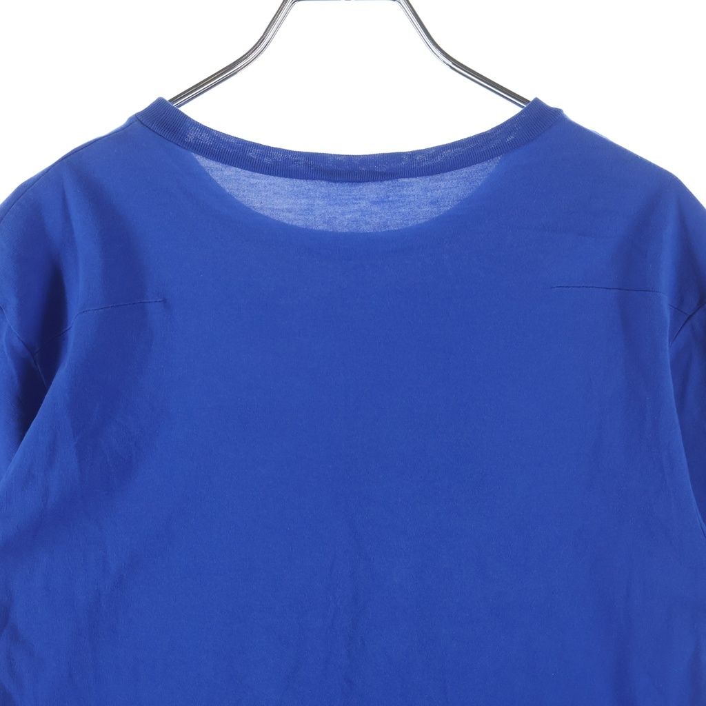 Dior Homme Newave Logo Print Crew Neck Short Sleeve T-Shirt Blue — view 4