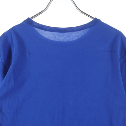 Dior Homme Newave Logo Print Crew Neck Short Sleeve T-Shirt Blue — view 4