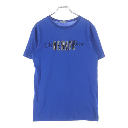 Dior Homme Newave Logo Print Crew Neck Short Sleeve T-Shirt Blue