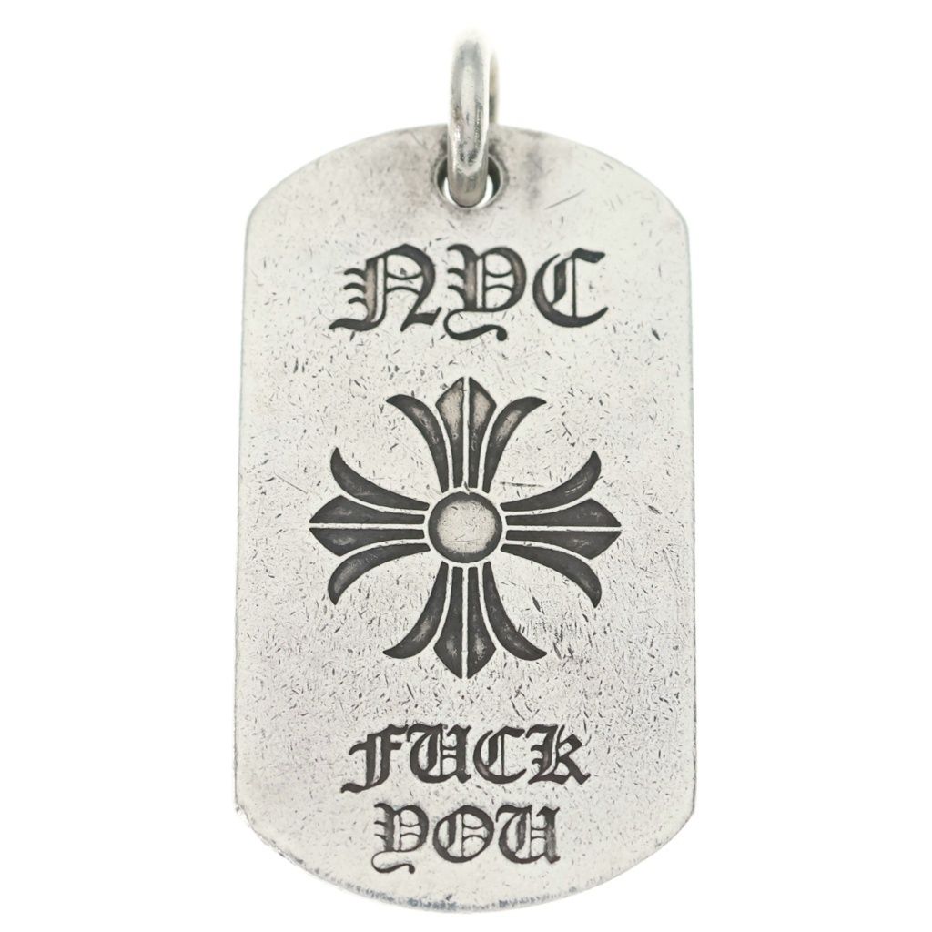 Chrome Hearts D Tag Lrg Nyc Limited Fuck You CH Plus Dog Tag Large Pendant Top