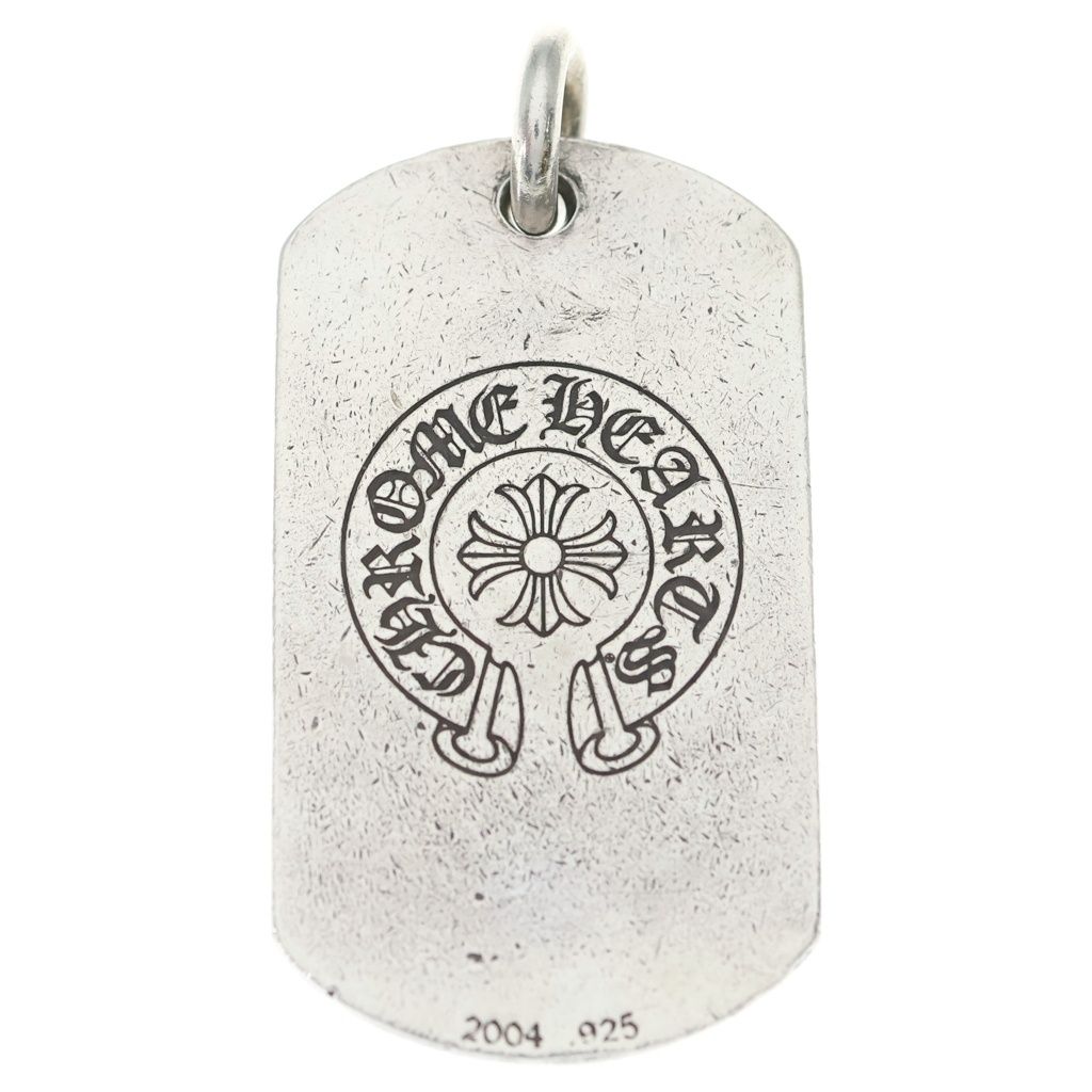 Chrome Hearts D Tag Lrg Nyc Limited Fuck You CH Plus Dog Tag Large Pendant Top — view 2