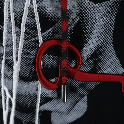 Dior Homme Rose Embroidery Rayon Bonding Pullover Hoodie Black — view 5