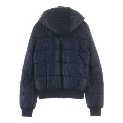 Dolce & Gabbana Lambskin Contrast Padding Hooded Jacket Navy — view 2