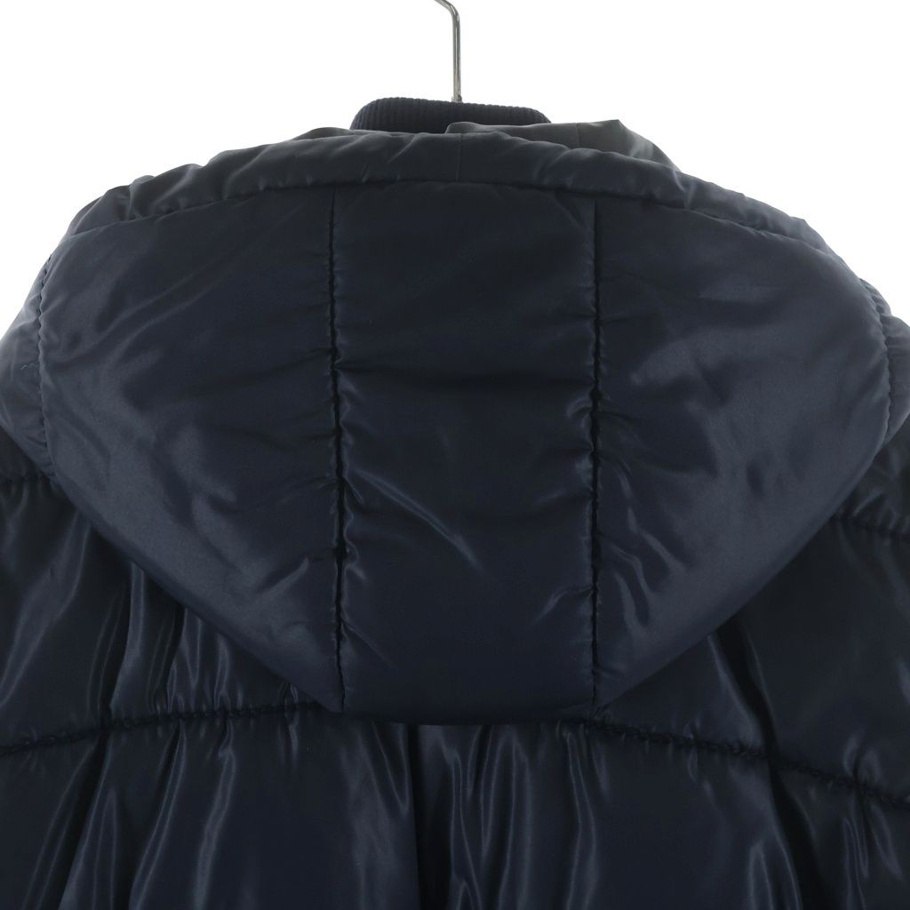 Dolce & Gabbana Lambskin Contrast Padding Hooded Jacket Navy — view 4