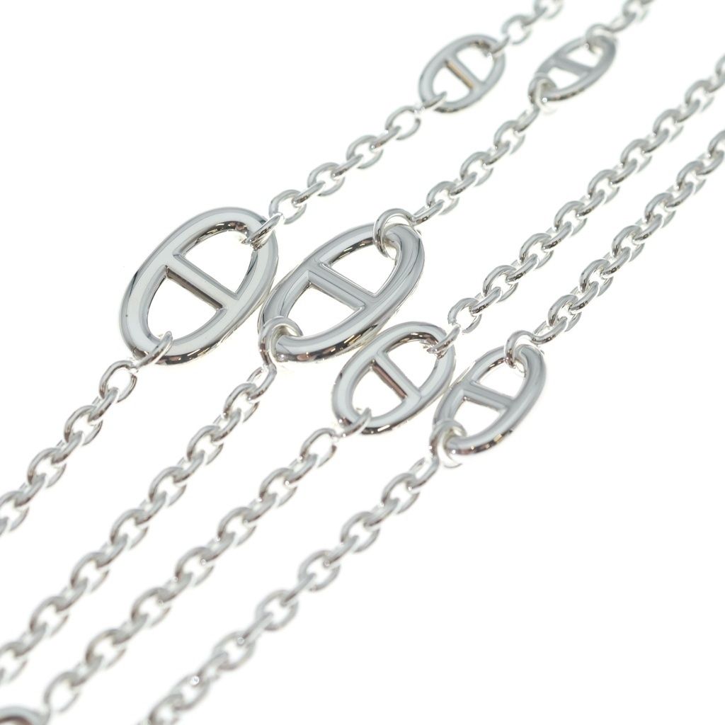 Hermes Chaine D'ancre Farandole Long Necklace Chain Silver — view 3