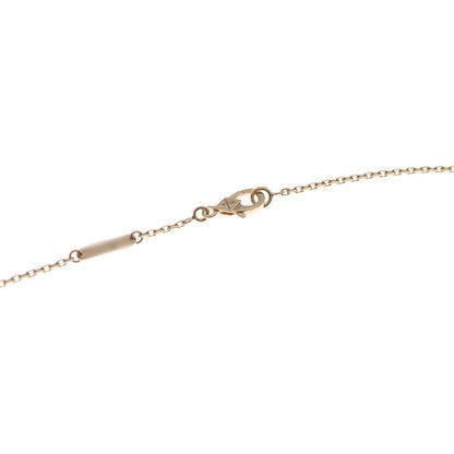 Van Cleef & Arpels Vintage Alhambra Diamond Necklace Pendant Chain Pink Gold — view 4