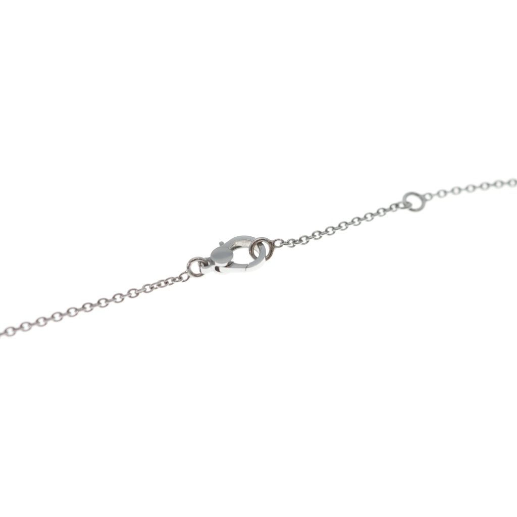 Hermes Finesse Diamond Necklace Pendant Chain Silver — view 4
