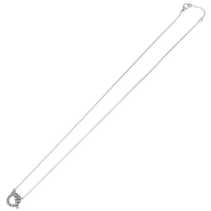 Hermes Finesse Diamond Necklace Pendant Chain Silver — view 2