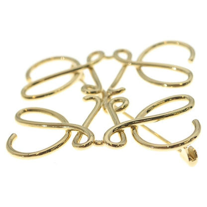 Loewe Anagram Brooch Pin Badge Gold — view 3