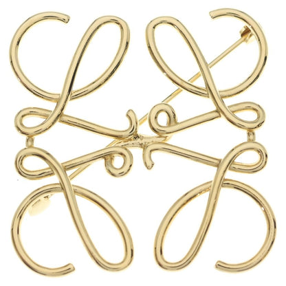 Loewe Anagram Brooch Pin Badge Gold
