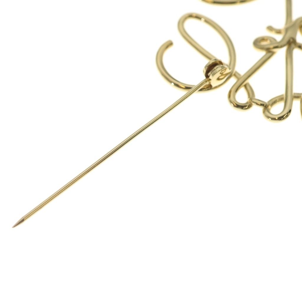 Loewe Anagram Brooch Pin Badge Gold — view 5