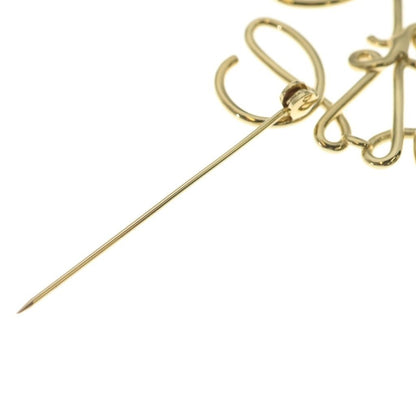 Loewe Anagram Brooch Pin Badge Gold — view 5