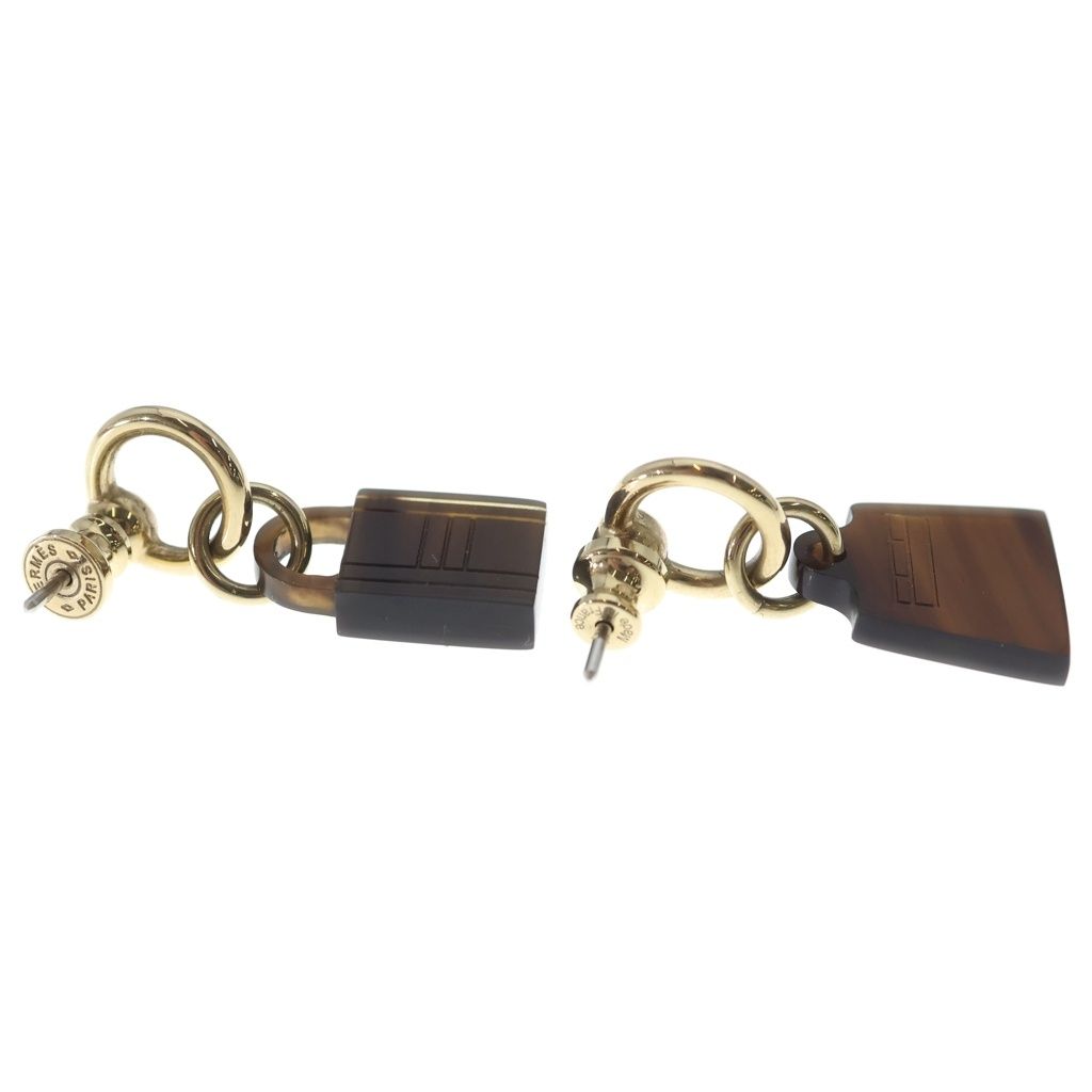 Hermes Amulet Marokinier Earrings Gold Black — view 4