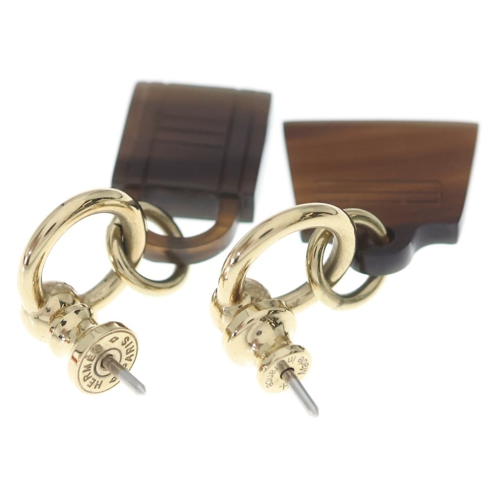 Hermes Amulet Marokinier Earrings Gold Black — view 2
