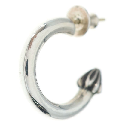 Chrome Hearts Hoop Plain Earrings Silver