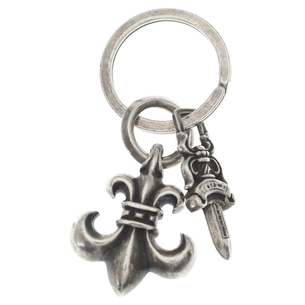 Chrome Hearts Dggr BS Fu Dagger Key Ring Silver