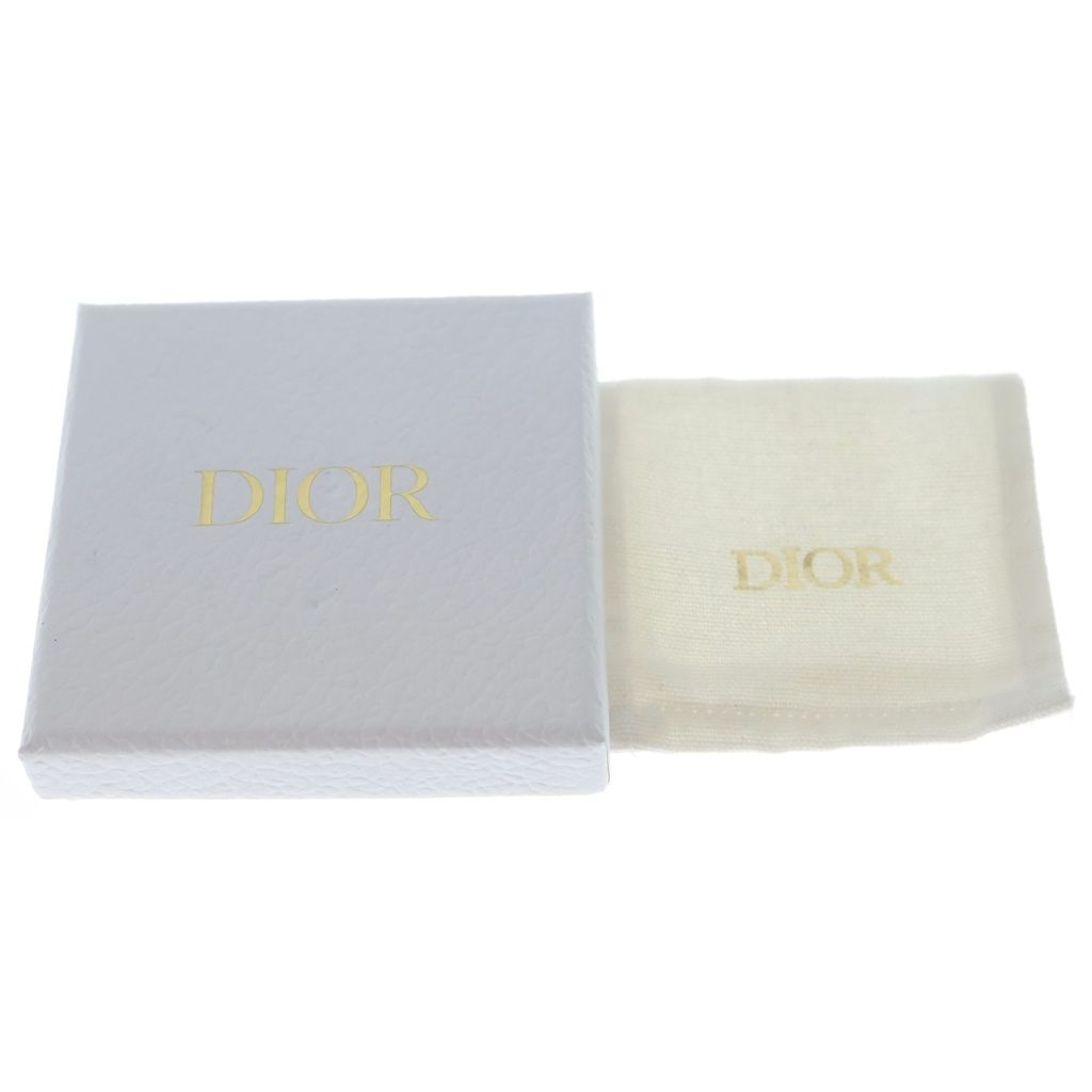 Dior Clair de Lune CD Logo Line Stone Earrings Silver Metal Crystal — view 6
