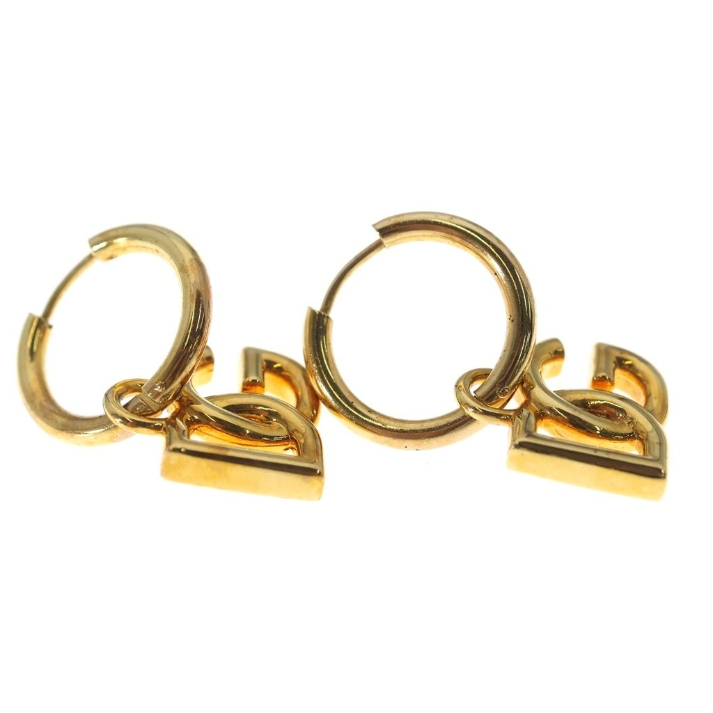 Dolce & Gabbana DC Logo Hoop Earrings Gold Plated — view 4