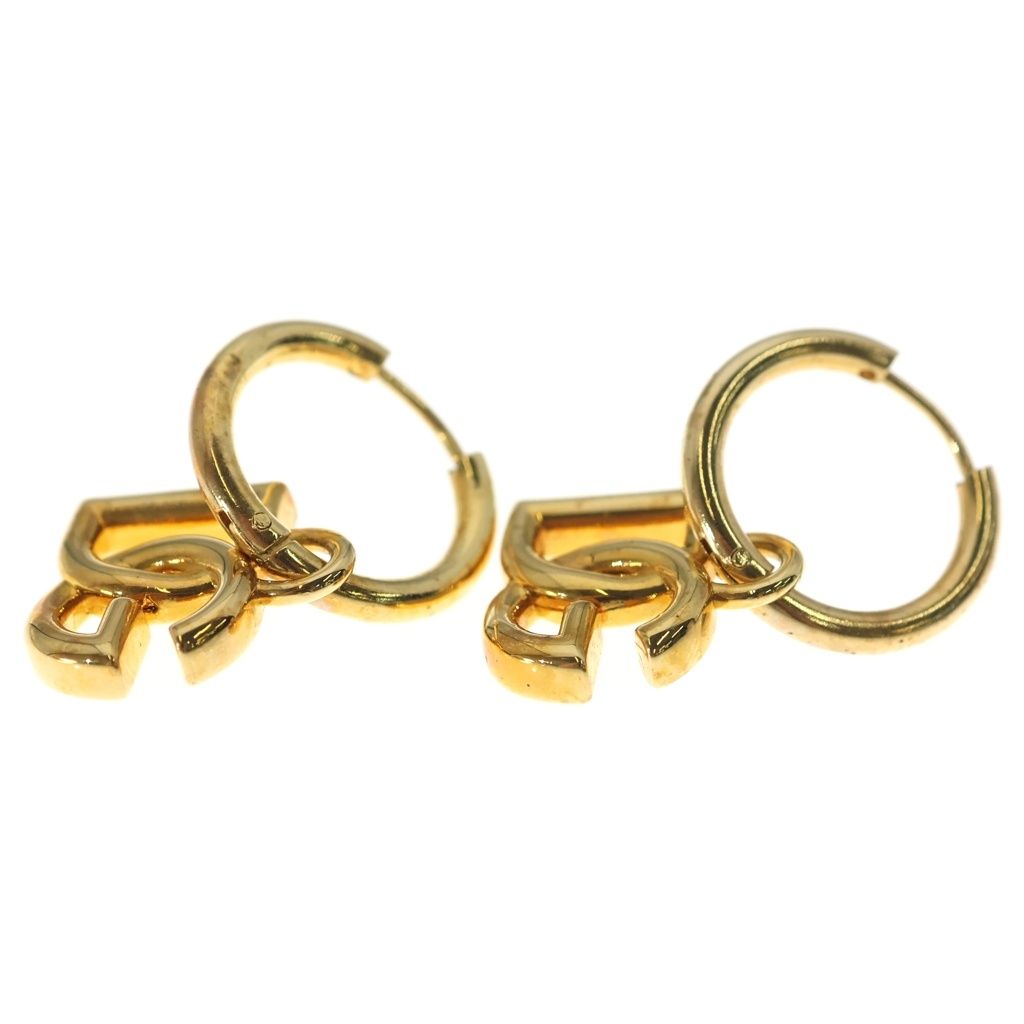 Dolce & Gabbana DC Logo Hoop Earrings Gold Plated — view 3