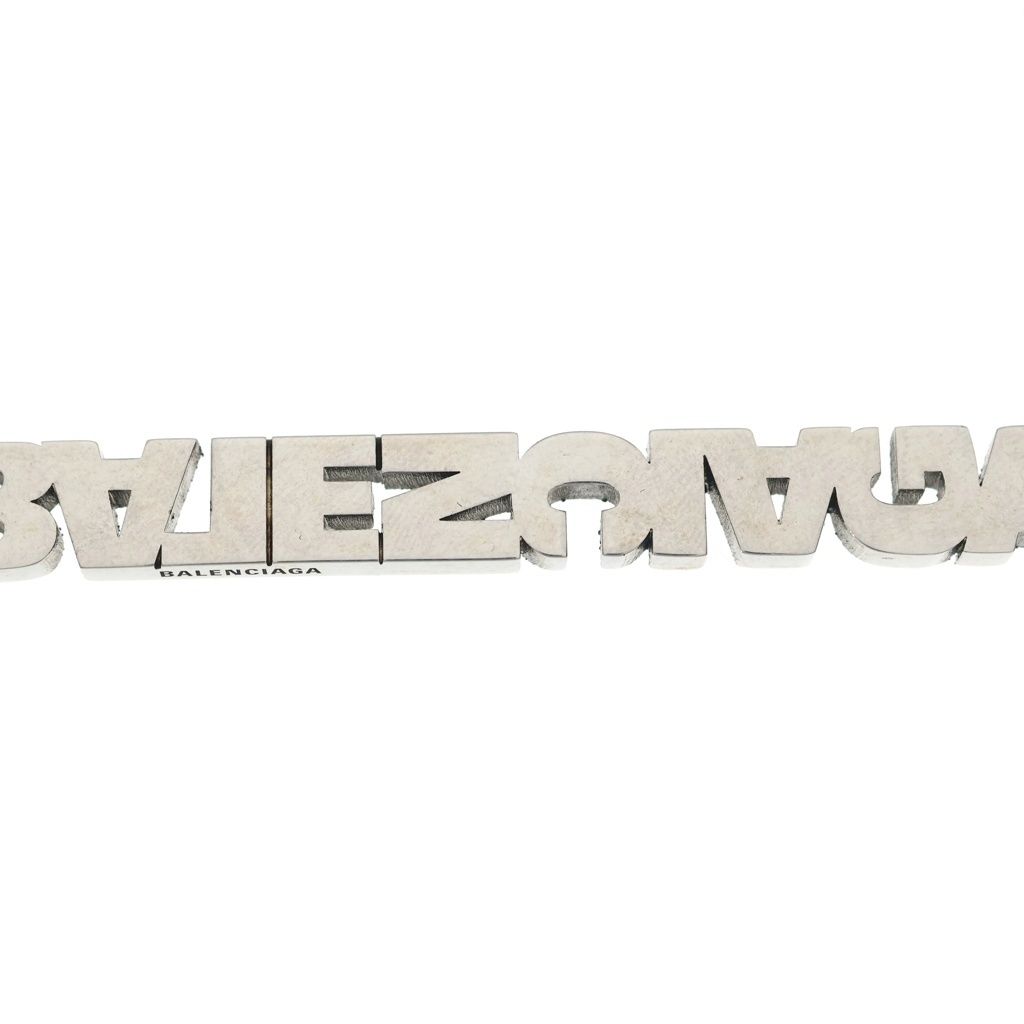 Balenciaga Typo Turn Necklace Pendant Chain Silver — view 3