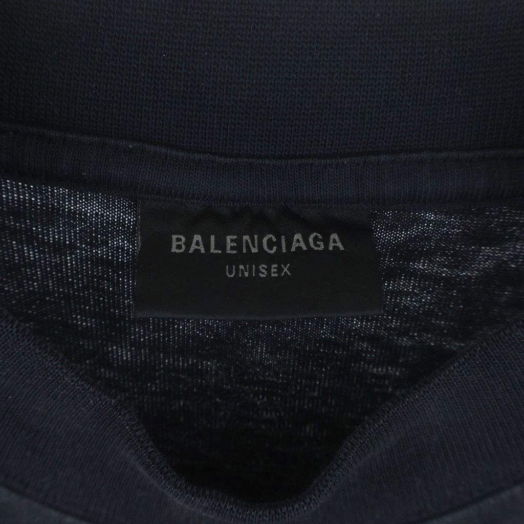 Balenciaga Logo Print Short Sleeve T-Shirt Black — view 6