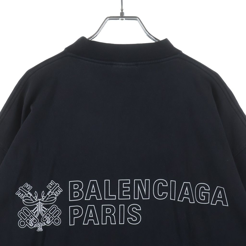 Balenciaga Logo Print Short Sleeve T-Shirt Black — view 4