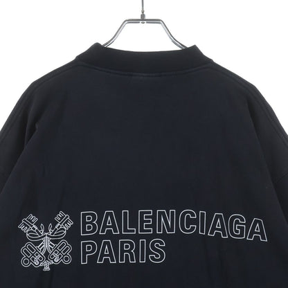 Balenciaga Logo Print Short Sleeve T-Shirt Black — view 4