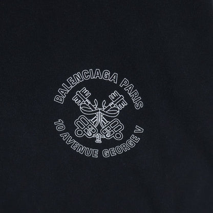 Balenciaga Logo Print Short Sleeve T-Shirt Black — view 5