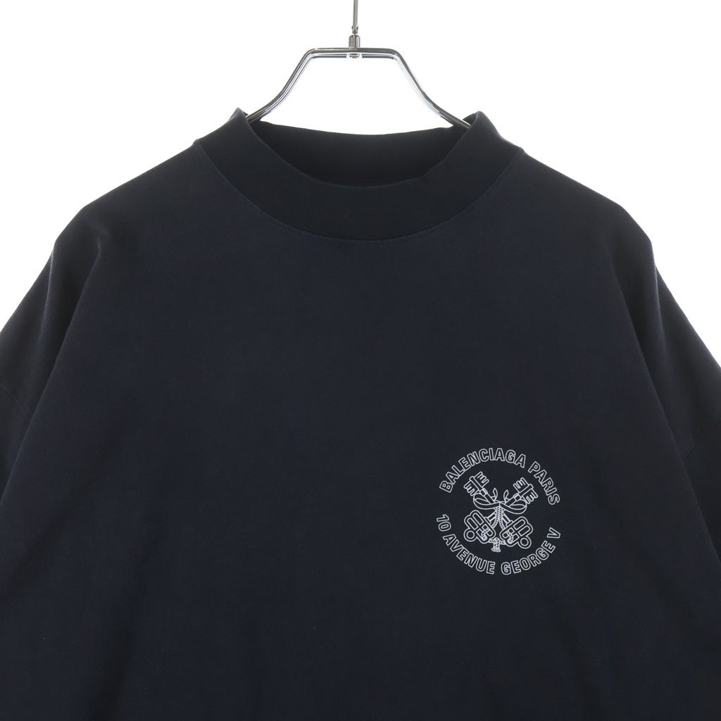 Balenciaga Logo Print Short Sleeve T-Shirt Black — view 3