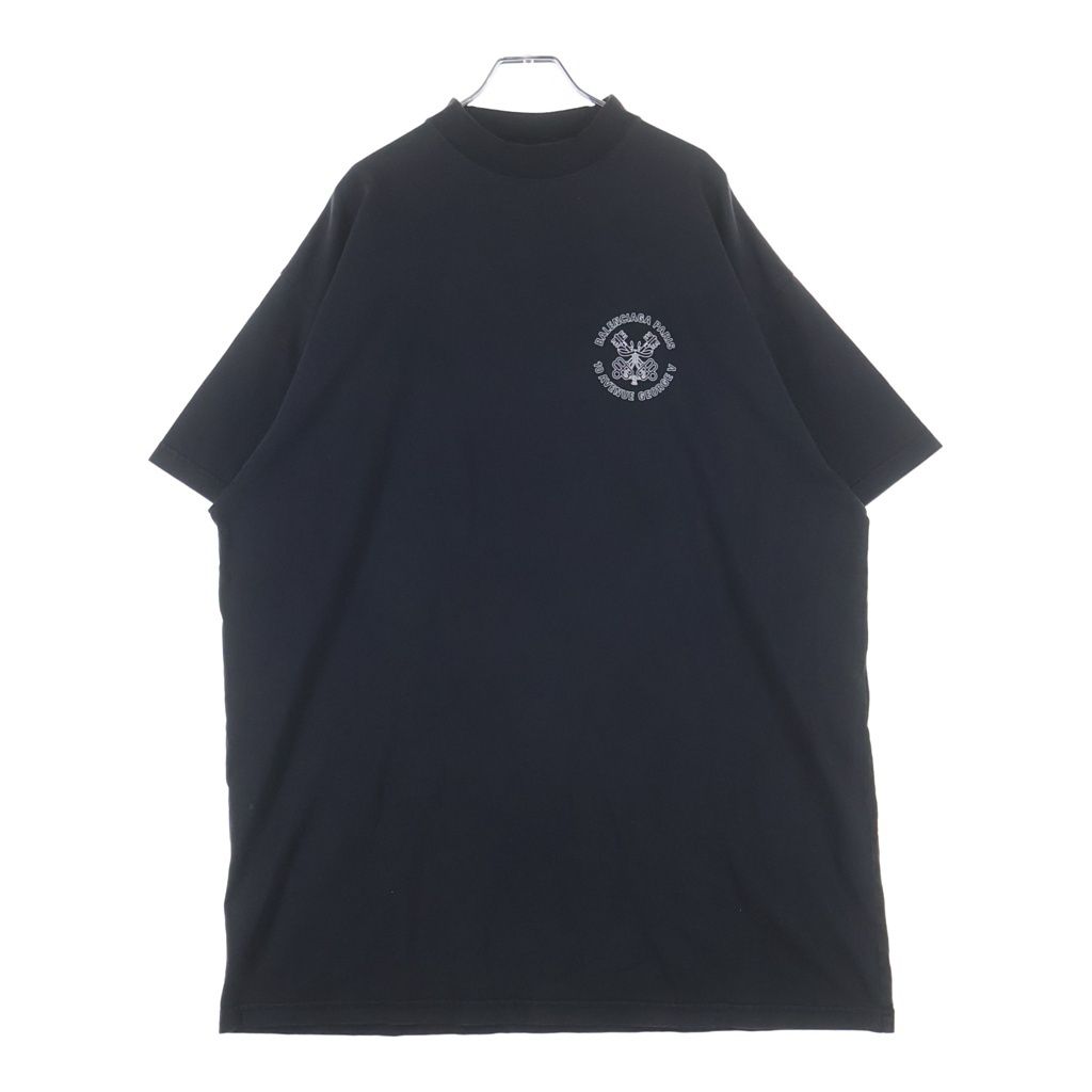 Balenciaga Logo Print Short Sleeve T-Shirt Black — view 2