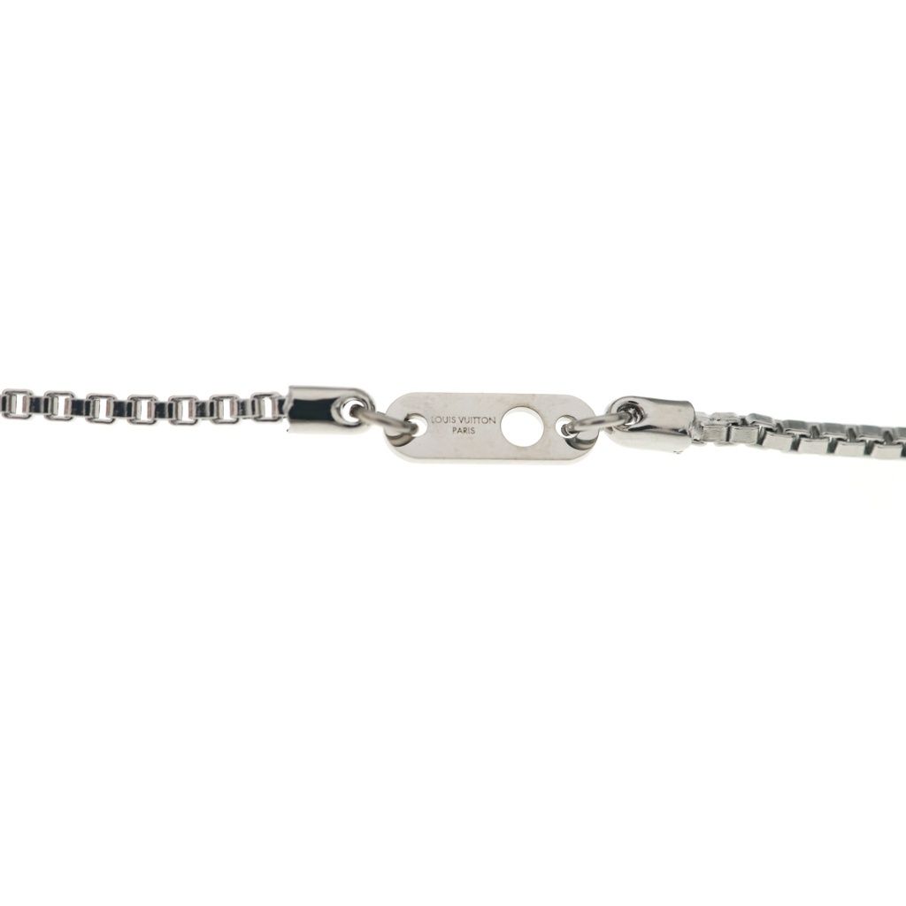 Louis Vuitton Monogram Play Necklace Silver Pendant Chain — view 6