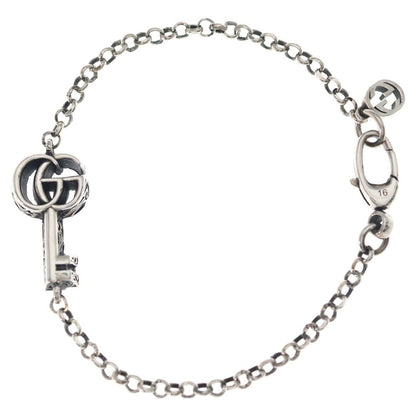 Gucci Double Key Charm Bracelet Silver Chain