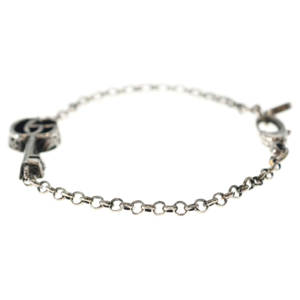 Gucci Double Key Charm Bracelet Silver Chain — view 4