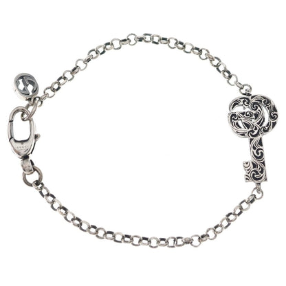 Gucci Double Key Charm Bracelet Silver Chain — view 2
