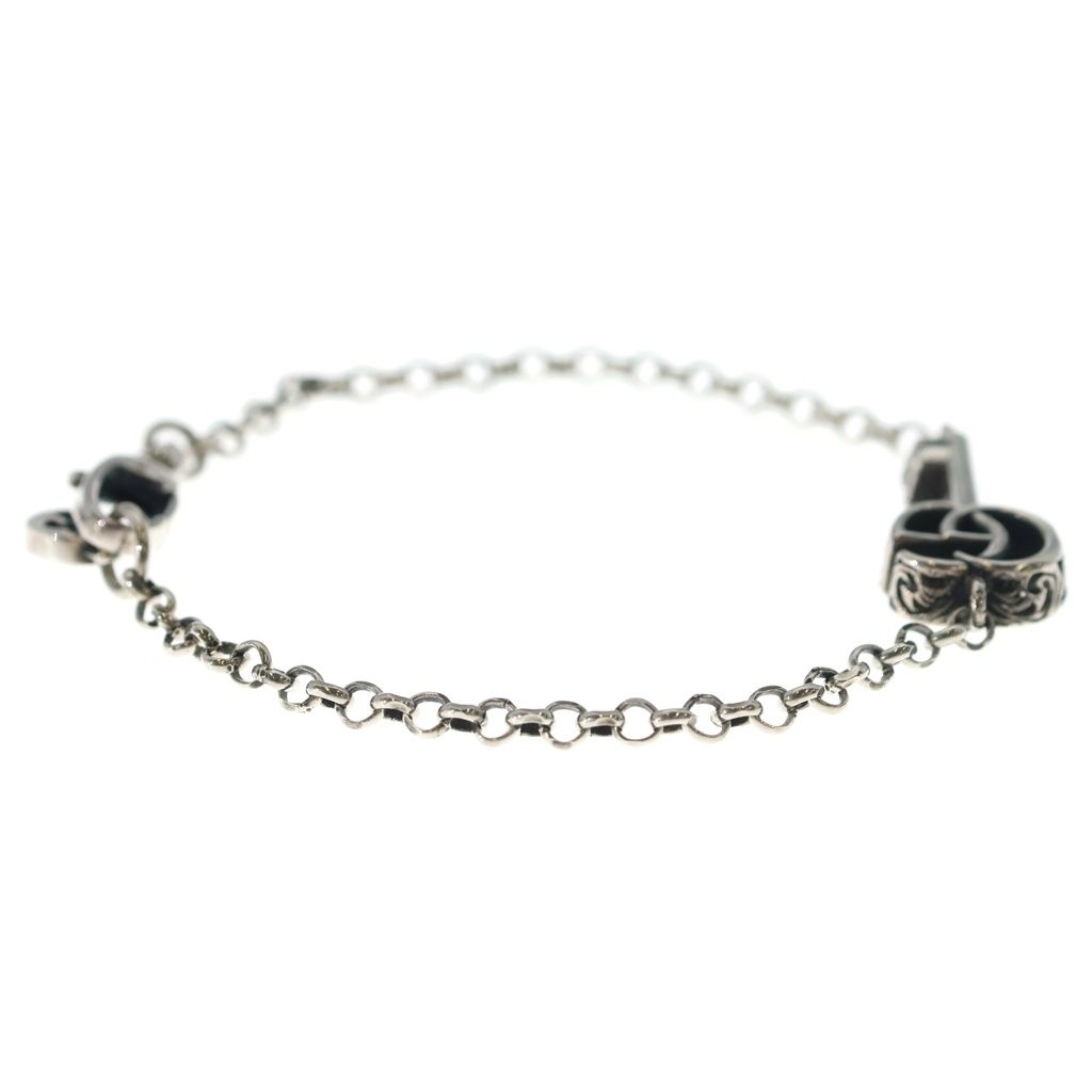 Gucci Double Key Charm Bracelet Silver Chain — view 3
