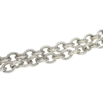 Tiffany & Co Heart Locky Choker Pendant Necklace Chain Silver Gold — view 6