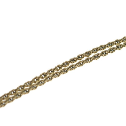 Dior Heart Motif Line Stone Necklace Pendant Chain Gold Black — view 6