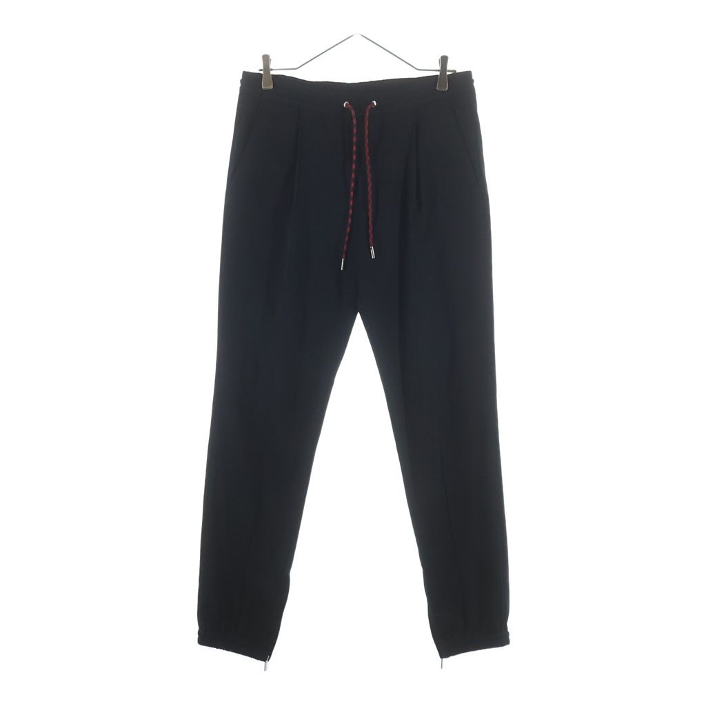 Dior Homme Drawstring Center Slit Hem Zip Easy Trousers Jogger Pants Black