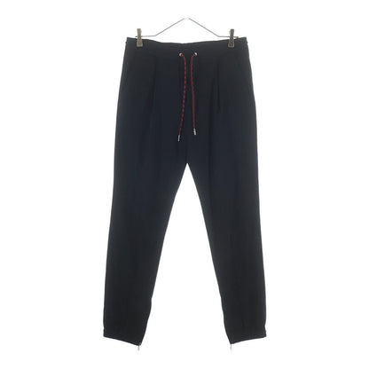 Dior Homme Drawstring Center Slit Hem Zip Easy Trousers Jogger Pants Black
