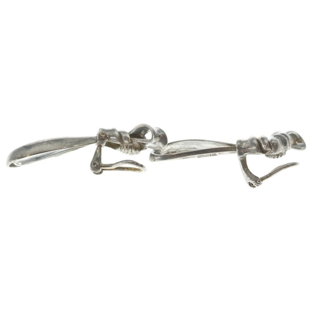 Tiffany & Co Ribbon Earrings Silver — view 3