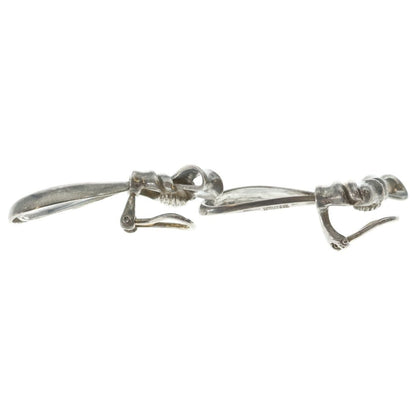 Tiffany & Co Ribbon Earrings Silver — view 3