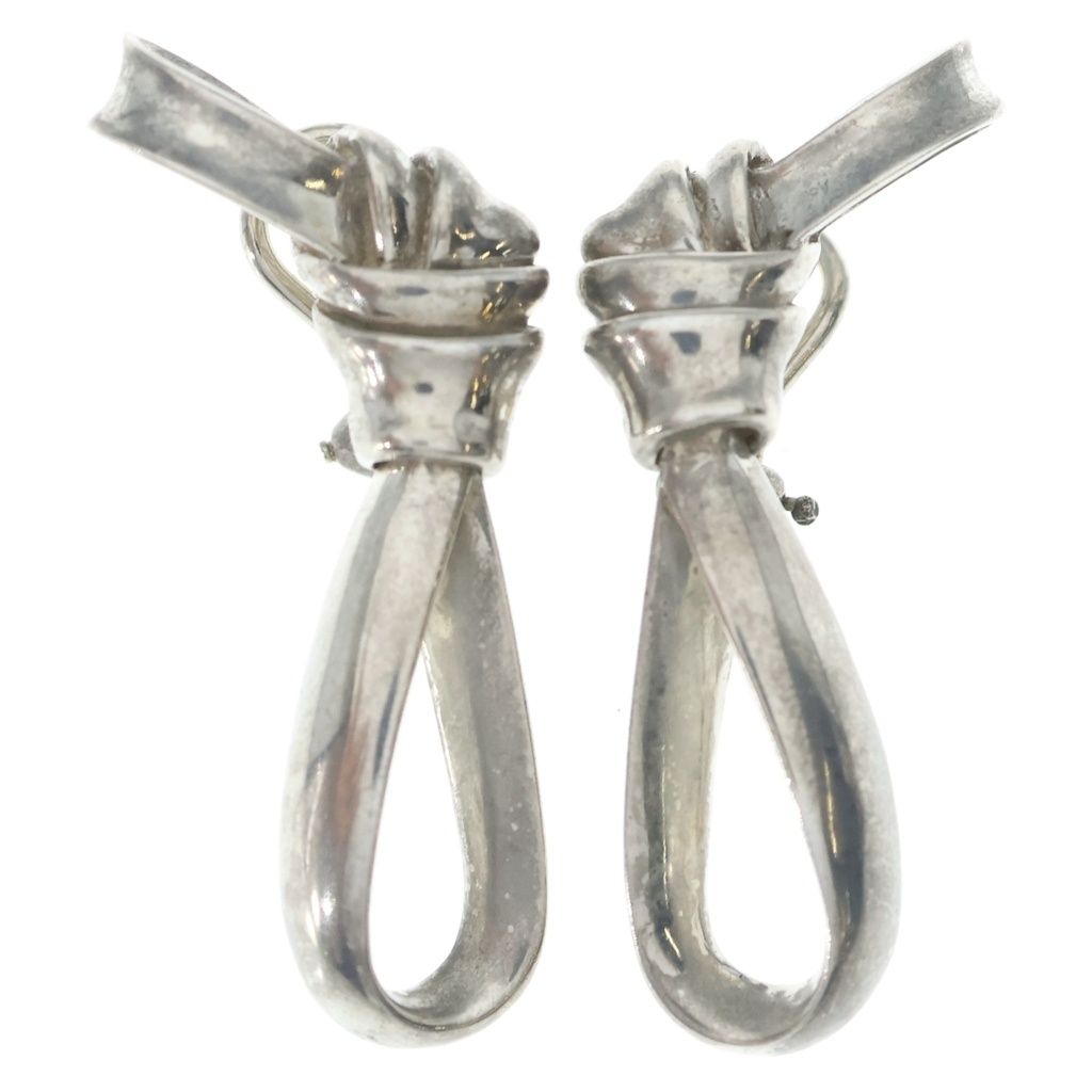 Tiffany & Co Ribbon Earrings Silver