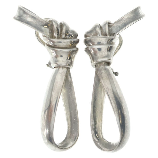 Tiffany & Co Ribbon Earrings Silver