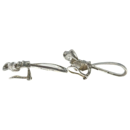 Tiffany & Co Ribbon Earrings Silver — view 4