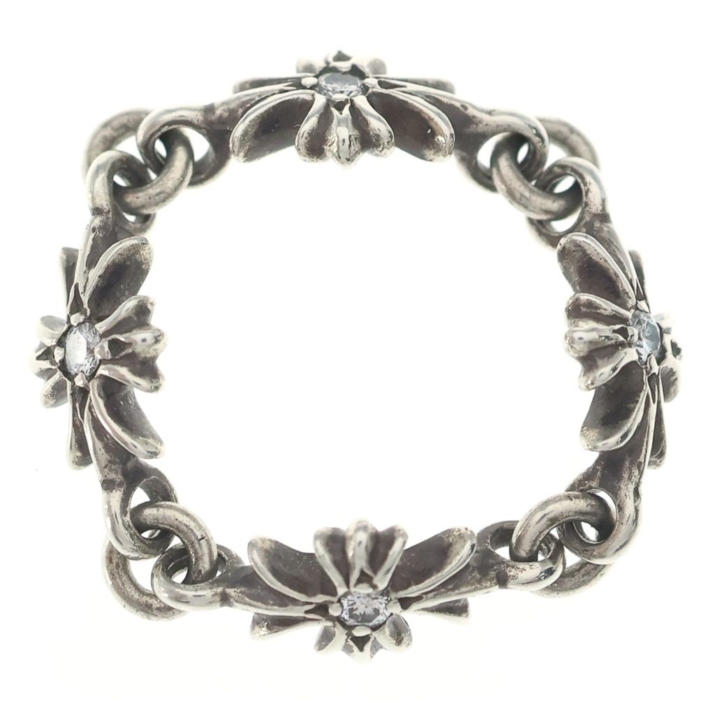 Chrome Hearts Tny CH Pls Dia Tiny CH Plus Diamond Ring Silver — view 5