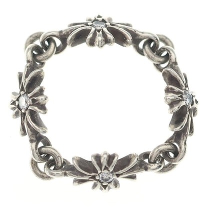Chrome Hearts Tny CH Pls Dia Tiny CH Plus Diamond Ring Silver — view 5