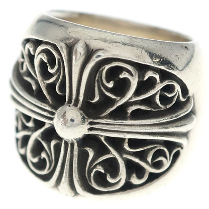 Chrome Hearts Classic Oval Cross Ring Silver