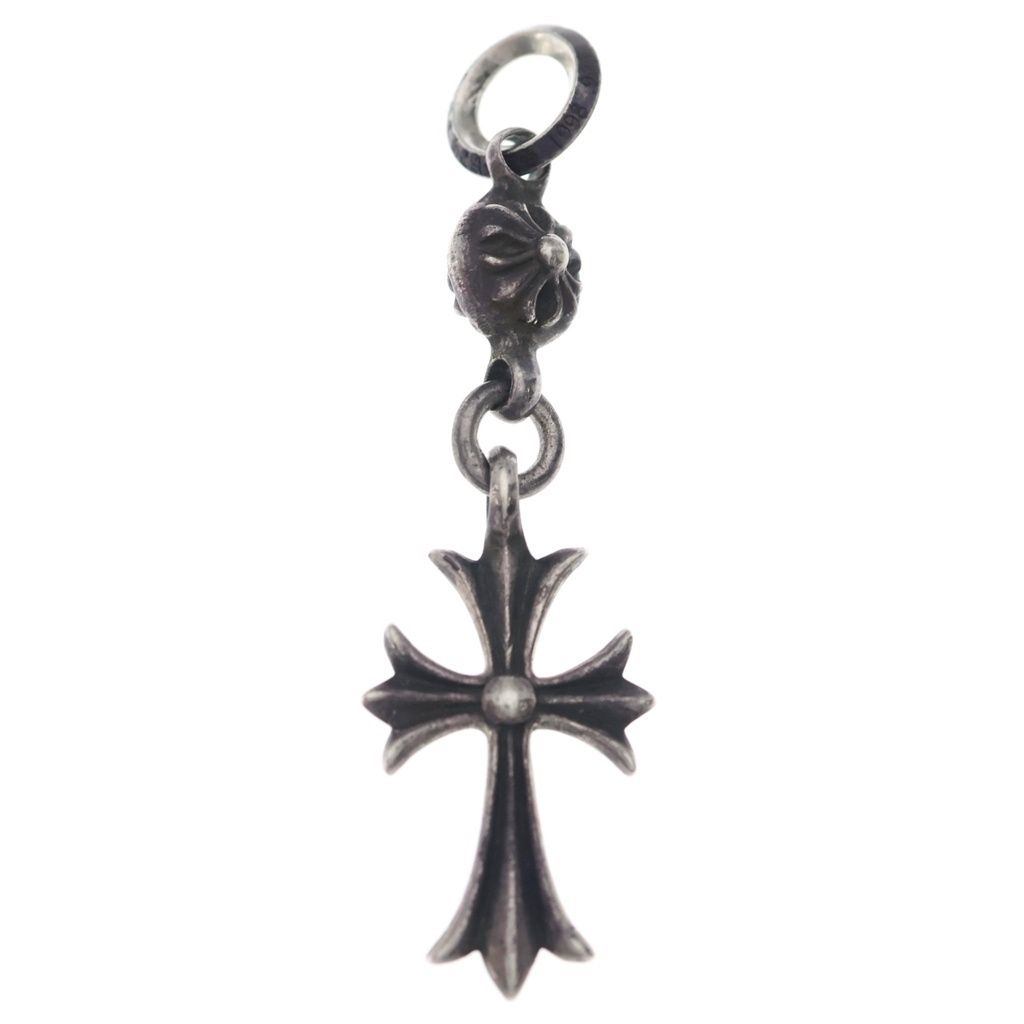 Chrome Hearts Tny CH Crs 1 Ball Tiny CH Cross Charm Pendant Top Silver